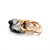Import 316 L Stainless Steel Silver Gold Black Dainty Trendy Wrap Ring with Zirconia Jewelry Hip Hop Street Nail Ring from China