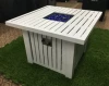 33.5&quot; Square Fire Pit Table Alu. Outdoor Furniture Gas Garden Heater