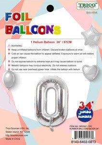 34&quot; Number Mylar/Foil Balloon BP2302-0 (DISTRIBUTORS WANTED)