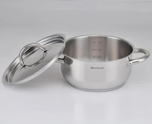 3.5QT T304 stainless steel covered dutch oven casserole in apple belly shape