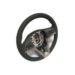 365mm Car Accessories Black Green Genuine Leather Manufacturer Steering Wheel