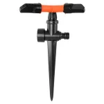 37665 Lawn Sprinkler Adjustable Gardening Supplies 3 Arm Nozzle Watering System With Spike