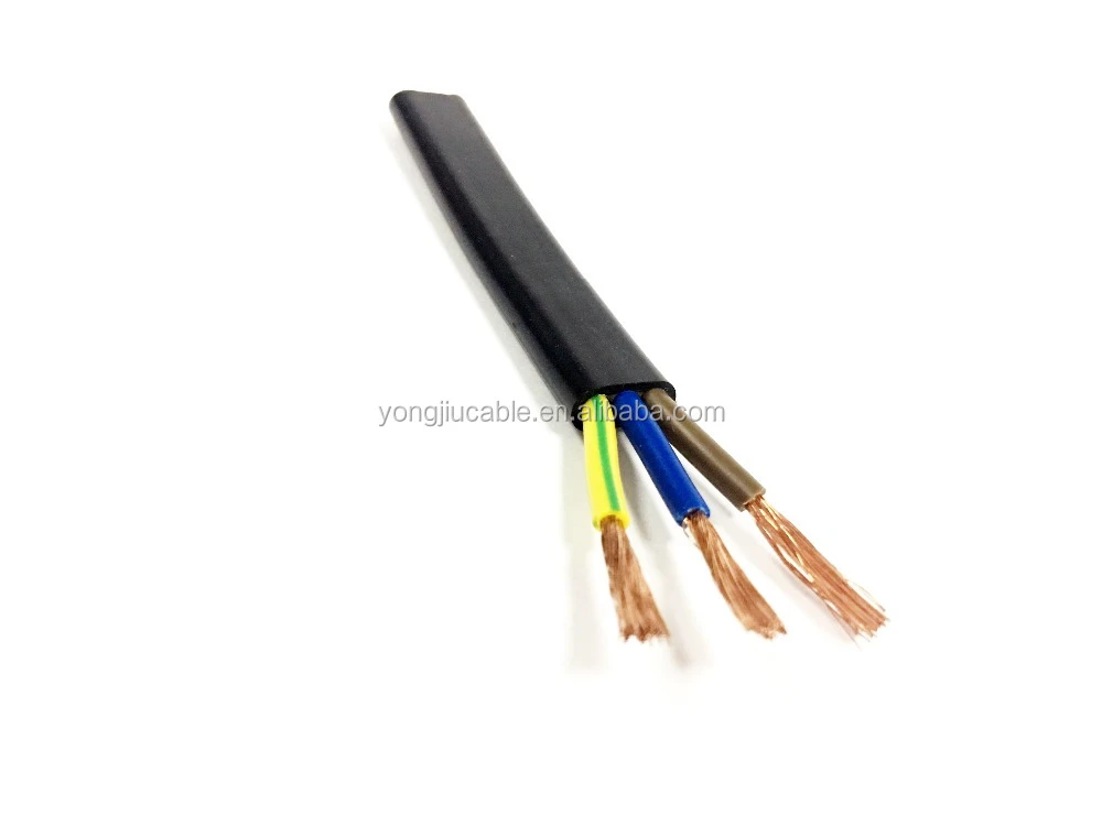3core 3*1.5mm flexible cable connecting wire electrical 2core copper wire cca cable shanghai factory price flat electrical wire