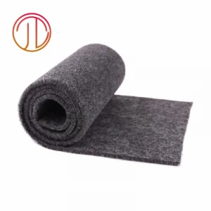 3mm thick black gray soft needle punched non-woven fabric roll