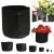 Import 4 / 5 / 10 / 15 / 20 / 30 / 40 gallon black wholesale felt grow bag plant container pots from China