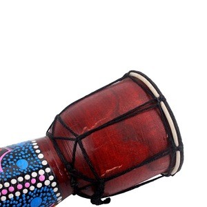 4 Inch Professional African Djembe Drum Wood Goat Skin Good Sound Traditional Musical Instrument
