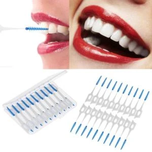 40pcs Floss Sticks Adults Interdental Brushes Clean Between Teeth Flos