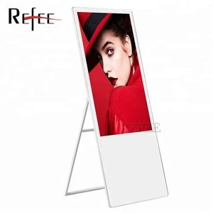 43" floor stand Retail digital advertising screen with QR barcode scanner