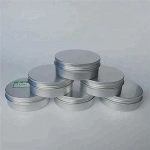 4oz Empty Metal Tin Box 120ml Silver Aluminum Round Tin Cosmetic Cream Aluminum Jar