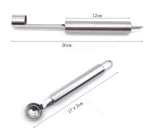 4Pcs Stainless Steel Carving Knife And Pitter Apple Corer Lemon Peeler Fruit Salad Baller Cutter Multifunctional Kitchen Gadget