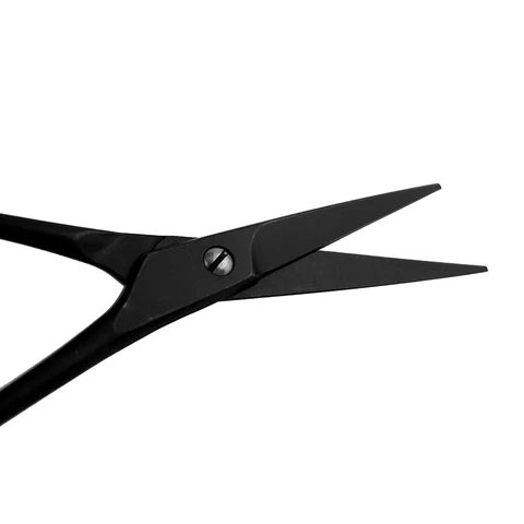 5 Inch professional stainless steel beauty scissor precise sharp moustaches & beard scissors in black