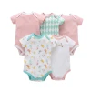 5 pcs/pack short sleeve summer boutique baby romper new born baby clothes