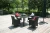 Import 5 piece rattan garden dining table set from China