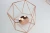 Import 551-7B 2019 new product wrought iron hexagon metal wire rose gold candle holder from China