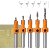 5Pcs Carbide Tip HSS Woodworking End Mill Countersink Router Bit Set for Wood Milling Cutter
