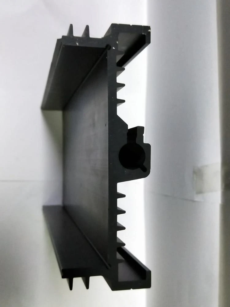 6000 series Black anodized extruded aluminum heatsink