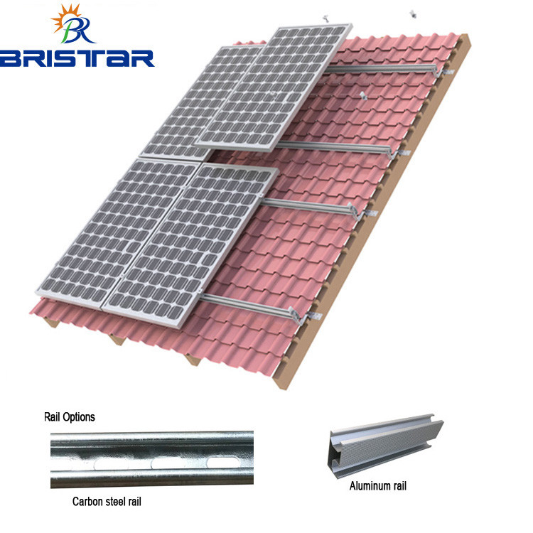 Buy 6005-t5 Extruded Solar Panel Mounting Aluminum Rail For Pv Brackets ...