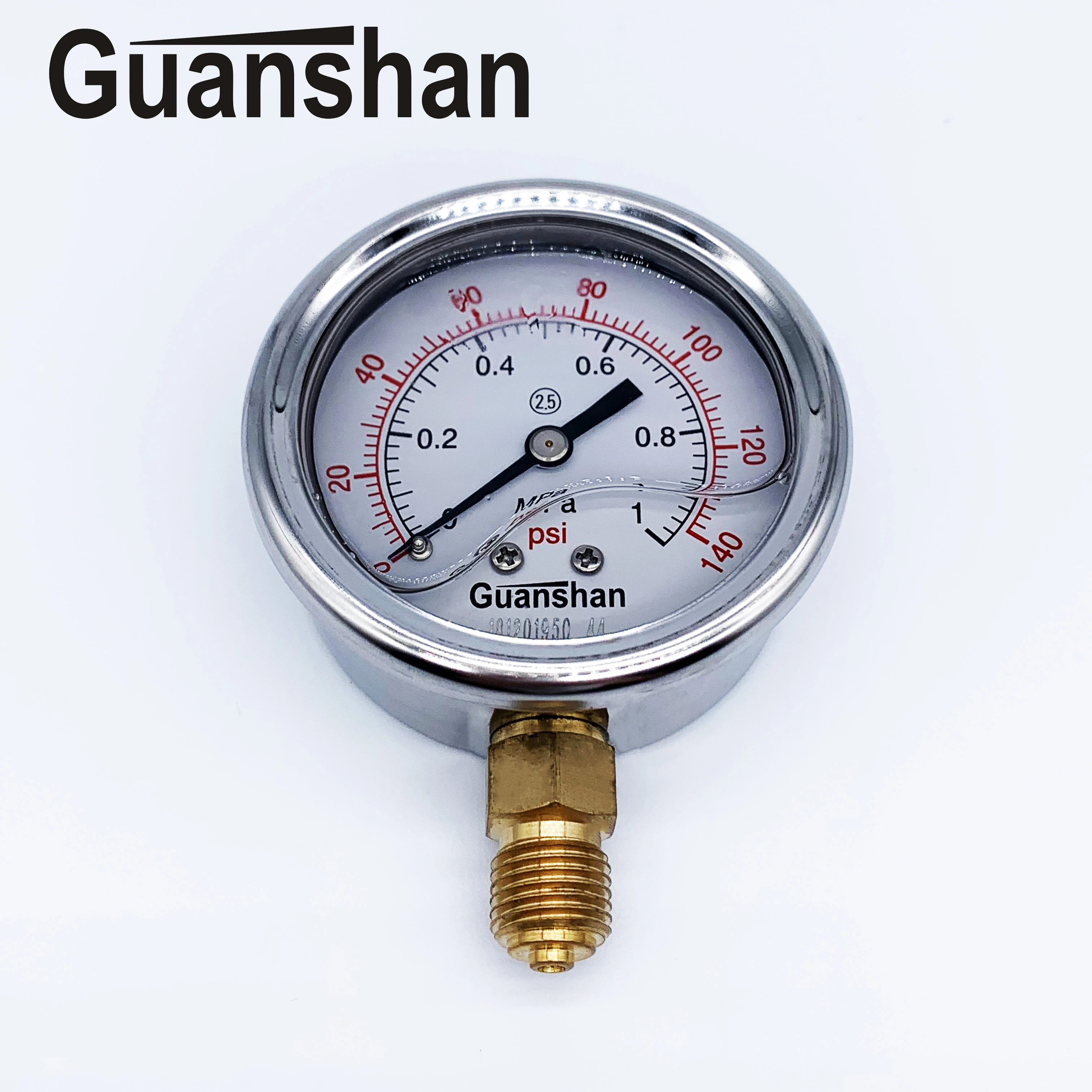 63mm(2.5") Hydraulic oil-filled shockproof stainless steel oil-filled pressure gauge