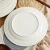 Import 7 inch custom eco stock flat white round porcelain dinnerware restaurant cold plate cheap hotel dishes from China