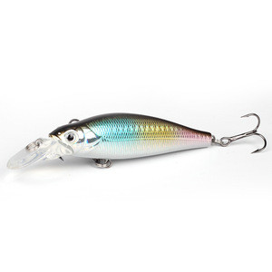 70mm 10g Floating Minnow Rattle Sound Long Cast Fishing Lure with VMC Hook FM01