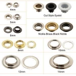 8mm Fashion ring plated metal eyelets
