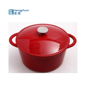 Buy 9-in Round Enamel Coated Cast Iron Parini Cookware Casserole With Cover  from Pingdingshan Longfeng Cookware Co., Ltd., China