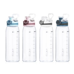 900ml transparent BPA Free eco friendly plastic water bottles with custom logo
