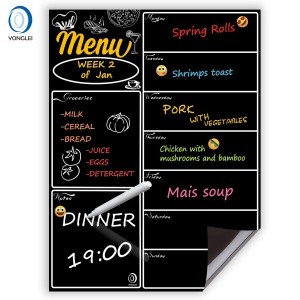 9.4-2 Easy erasable magnetic chalkboard menu magnetic blackboard for fridge