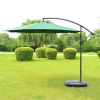 9ft Offset banana umbrella waterproof cantilever garden beach patio sun canvas parasol iron restaurant umbrella