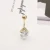 Import 9k Solid Gold Pendant Earring Wholesale Fashion Crystal CZ Stone Earring Women Gold Jewelry Earrings from China