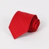 A3085 subtle textured black and red stitched stripe Neckwear ties