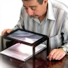 A4 Full Page Large 3X Magnifying Glass With Hands Free Desktop Magnifier Brand new