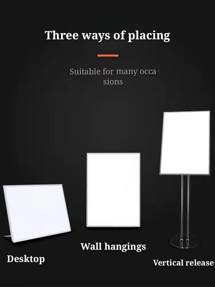 Buy A4/a3/a2/a1 Led Wall Custom Photo Frame Glass Advertising Led Light ...