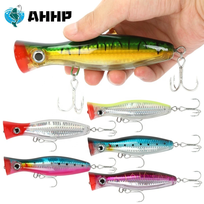 AHHP 120mm 43g Fishing Lures Bait Popper Lure Hard Artificial Bass Wobblers P018