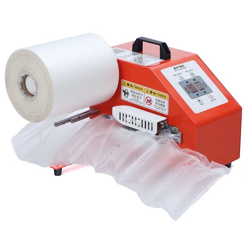 Air packing inflatable air packing pillow air bubble film roll wrap making automatic gas filling  mini bag seal machine