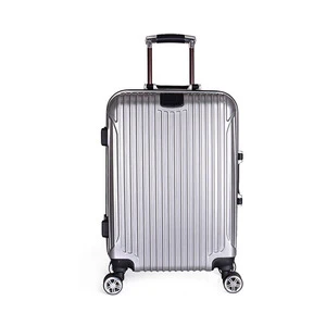 Aluminum 22/26 inch castel women airport travel bags abs trolley luggage