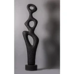 Aluminum Sculpture Black Powder Coated Finishing Handmade Home Decorative Metal Sculpture
