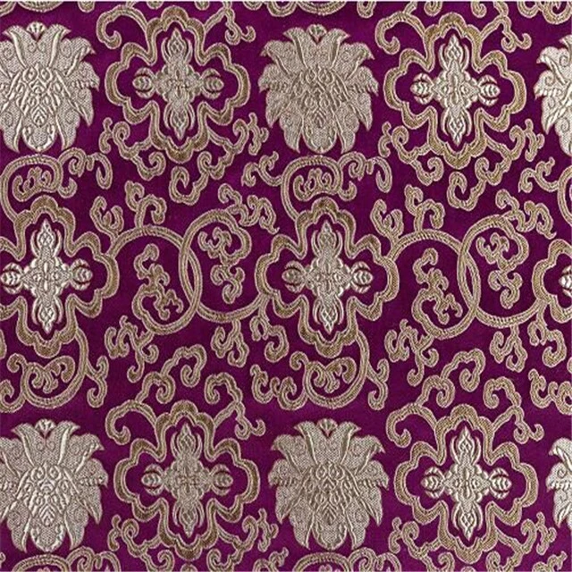 Amazon Best Sale 100% Polyester Material Brocade Fabric for Making Traditional Clothes