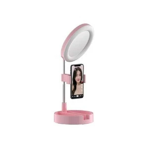 Amazon Hot Seller USB Light Selfie Video Lamp Foldable Fill Light Dimming LED Fill Lamp with Phone Clip Mirror Selfie Ring Light
