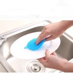 Amazon Hot Silicone wash bowl brush multi-functional dishwashing scrub brush pot fruit cleaning up the kitchen cleaning tools