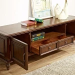 American style Solid wood drawers tv cabinets wooden furniture television cabinet for living room furniture modern tv stand
