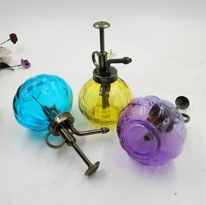 Antique Fashion Custom Color Pumpkin Shape Indoor Plant Glass Watering Can