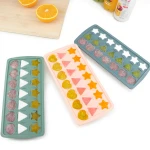 Approved Custom Food Grade Cream Mould Silicone Ice Cube Foldable Tray Silicone Ice Mold with Lid