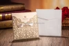 arabic customized blank insert card laser cut wedding invitation card CW5011