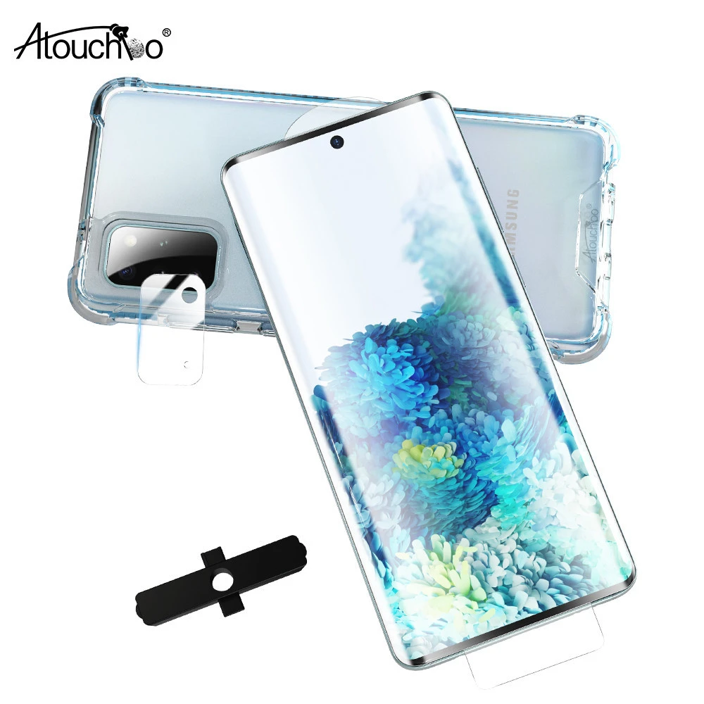 Atouchbo DIY 14 Colors 4 in 1 Phone Case Screen Protector Camera Film Color Bar Protection Set for Samsung S20 + Ultra