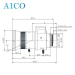 auto iris 2mp cs mount F1.6 1/2.7 inch 5-100mm cctv camera varifocal lens