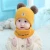 Import Autumn/winter baby hat scarf two-piece knit yarn warm and thickened cute baby hat scarf from China