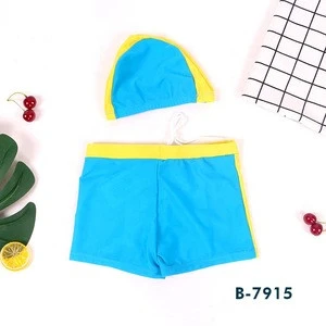 B7915 Two-Piece Suit Of Boy&#39;S Swimming Cap And Swimming Srunks