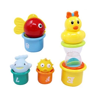 Baby Bath Toy Combination Spraying Water Animals And Cups Set