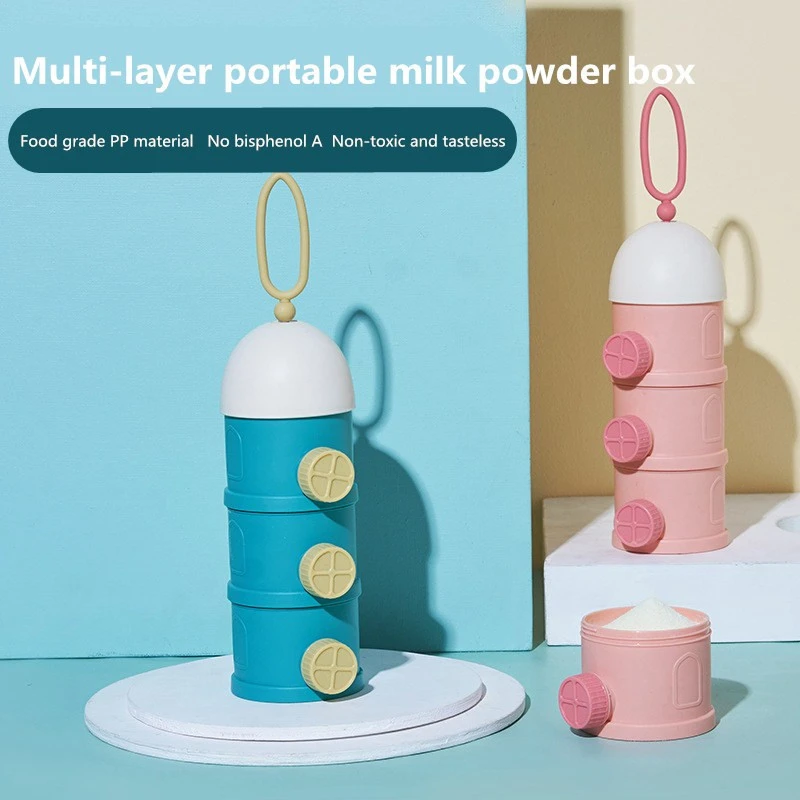 Baby milk powder box portable out packing storage milk powder can large capacity milk powder grid seal